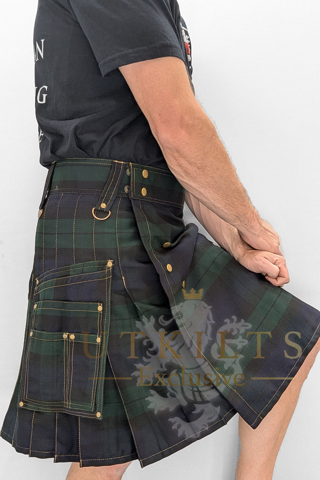 CLEARANCE! Utility Kilt – GlenTorr, EmberForge Black Watch Tartan