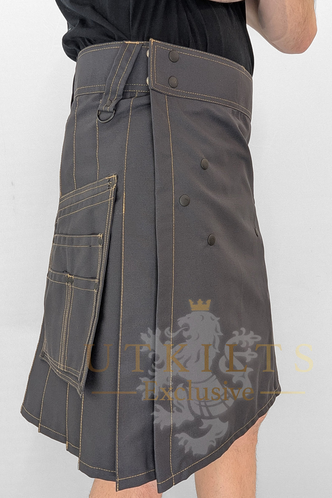 CLEARANCE! Utility Kilt – GlenTorr, EmberForge Solid Gray