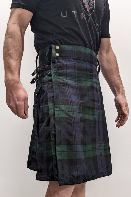 CLEARANCE! Standard Robertson Red Tartan Utility Kilt - 52x18