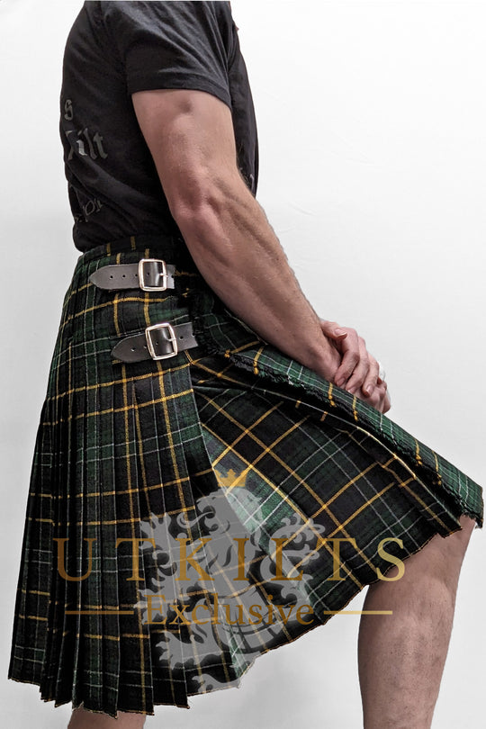 CLEARANCE! Premium Irish Black Traditional Kilt - 28x17.5