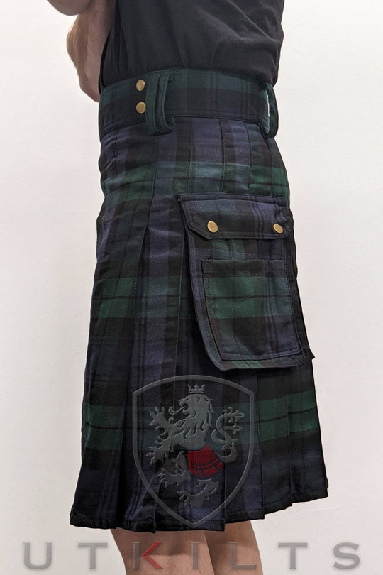 CLEARANCE! Standard Hamilton Gray Tartan Utility Kilt - 32x25