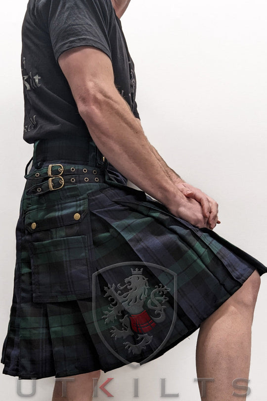 CLEARANCE! Standard Hamilton Gray Tartan Utility Kilt - 32x25