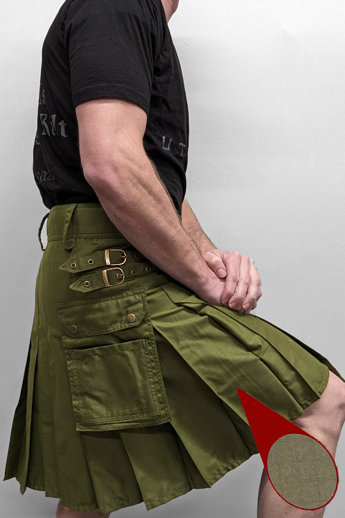Utility Kilt – GlenLoch, Olive Green Ripstop | Durable & Light