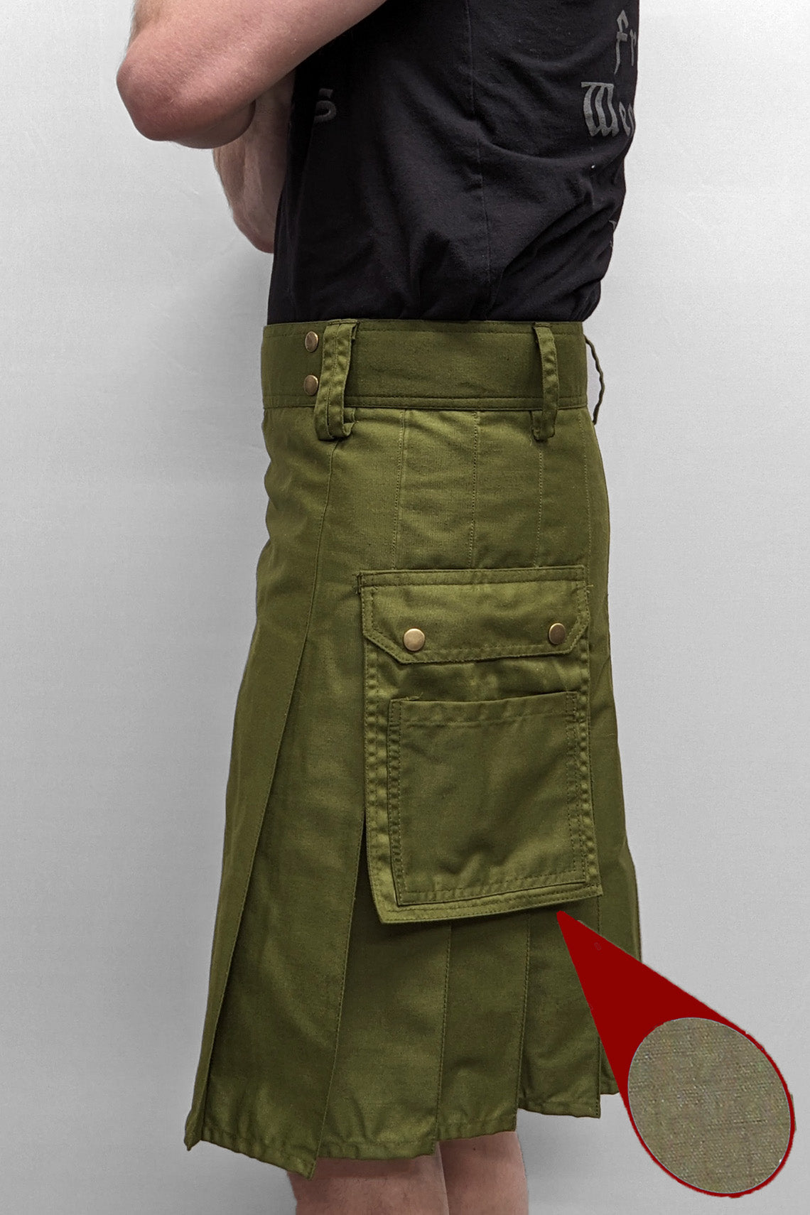 Utility Kilt – GlenLoch, Olive Green Ripstop | Durable & Light