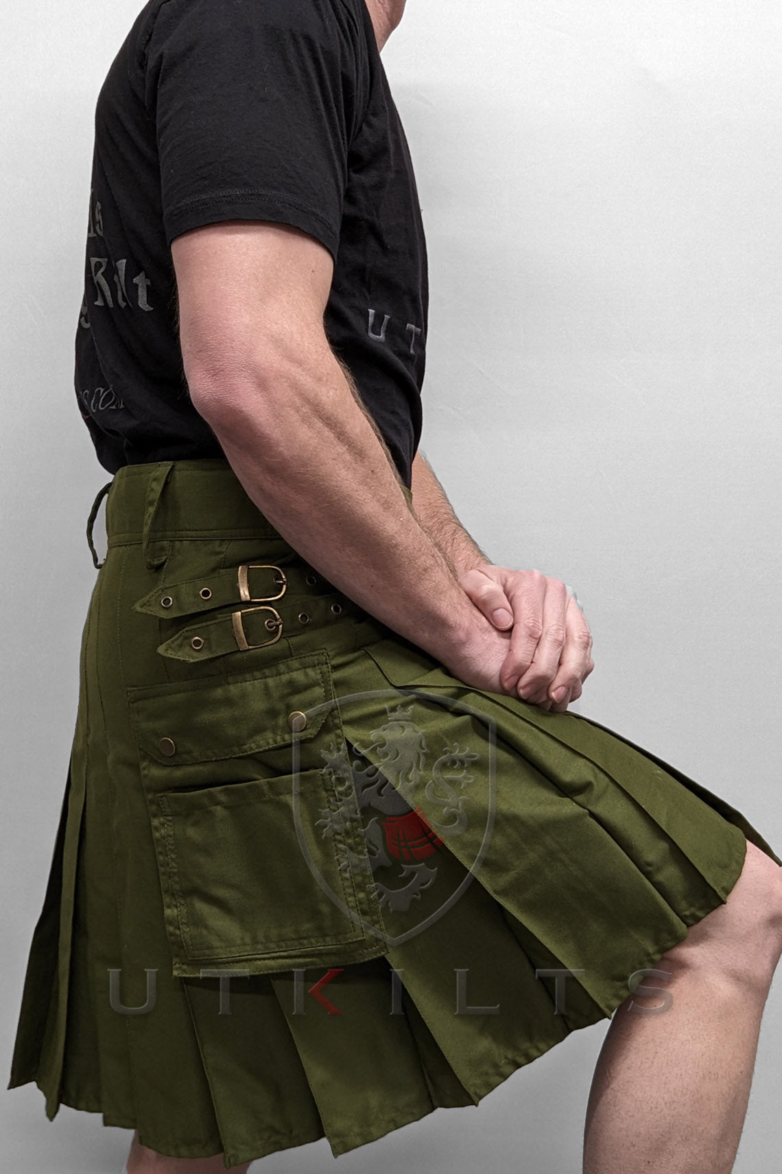 Utility Kilt – GlenLoch, Olive Green | Rugged, Everyday Utility