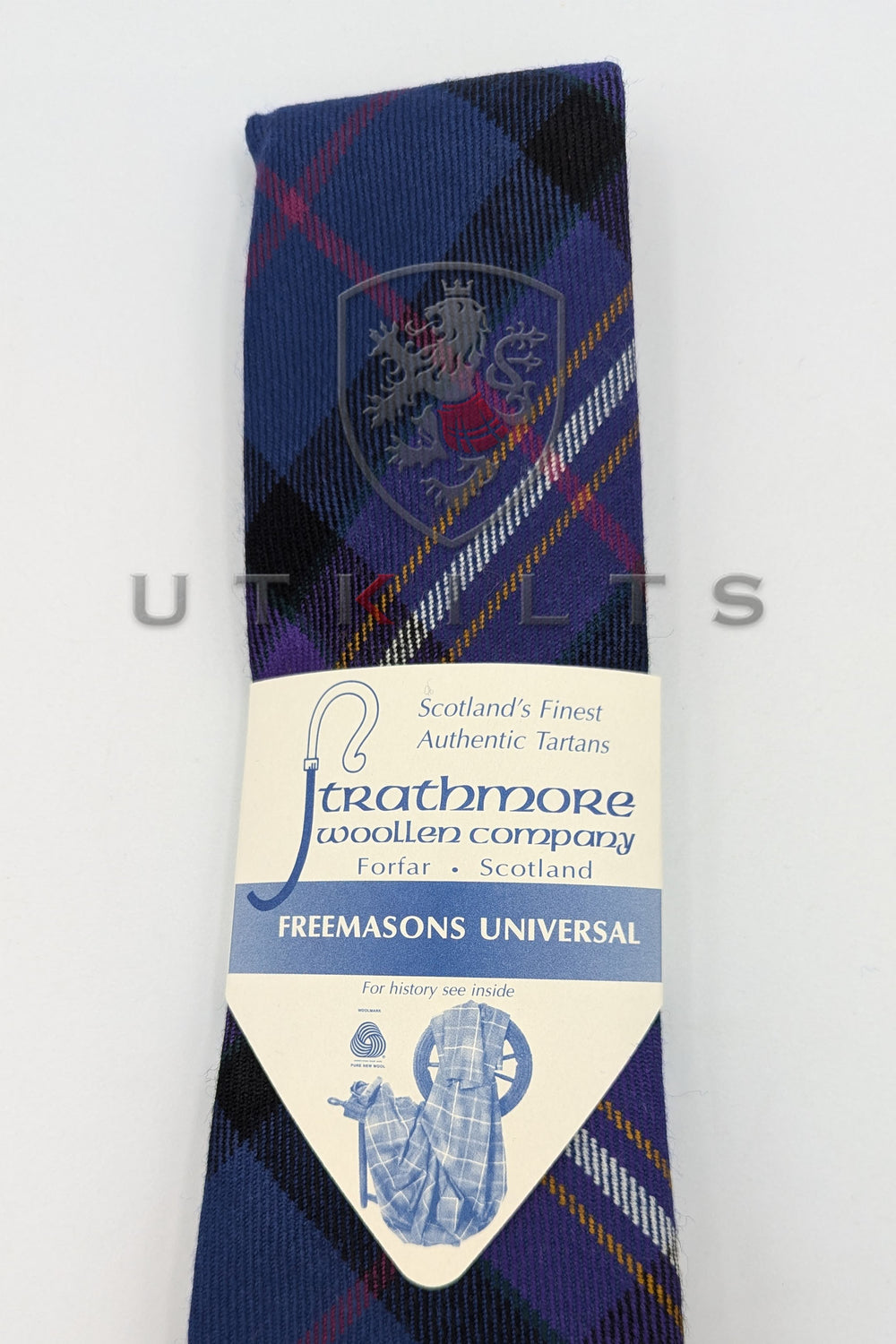 Premium Masonic (Freemasons Universal) Wool Tartan Neck Tie