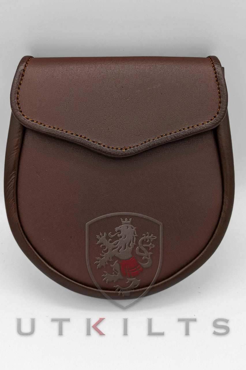 CLEARANCE! Military Style Brown Leather Sporran