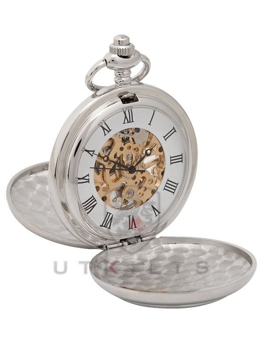 Scottish Thistle 3 Piece Mechanical Pocket Watch Gift Set