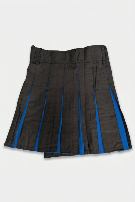 CLEARANCE! Black Ripstop / Blue Athlete Utility Kilt - 41x19
