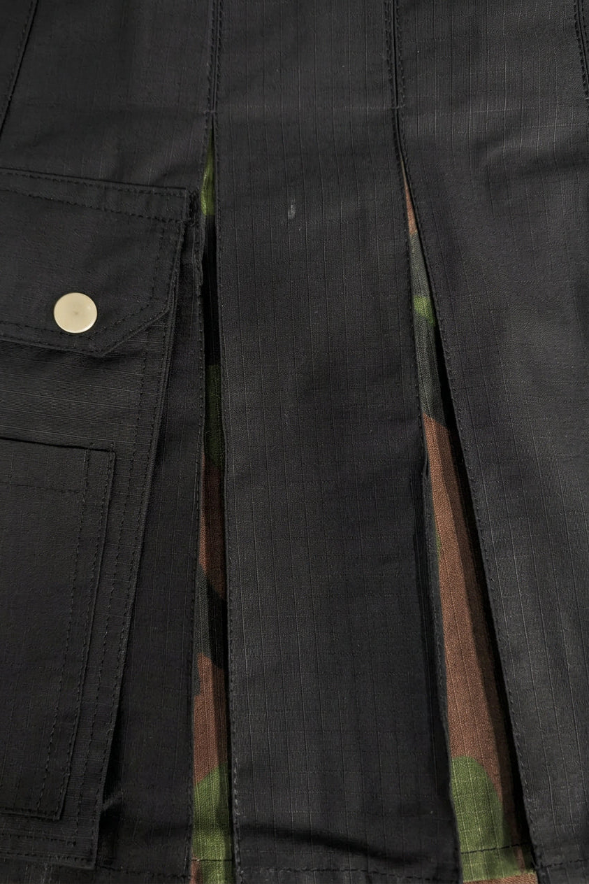 CLEARANCE! Black Ripstop / Camo Ripstop Utility Kilt - 34x19