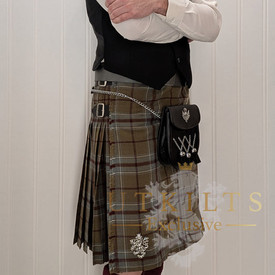 Premiuim Spirit of the Highlander Weathered Traditional Kilt - Limited Weave Tartan