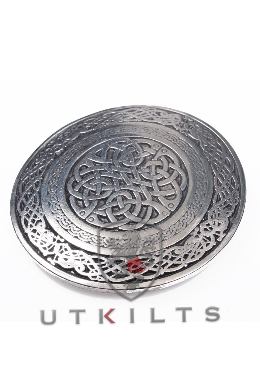 Kilt Buckle – Inverloch, Round Celtic Weave