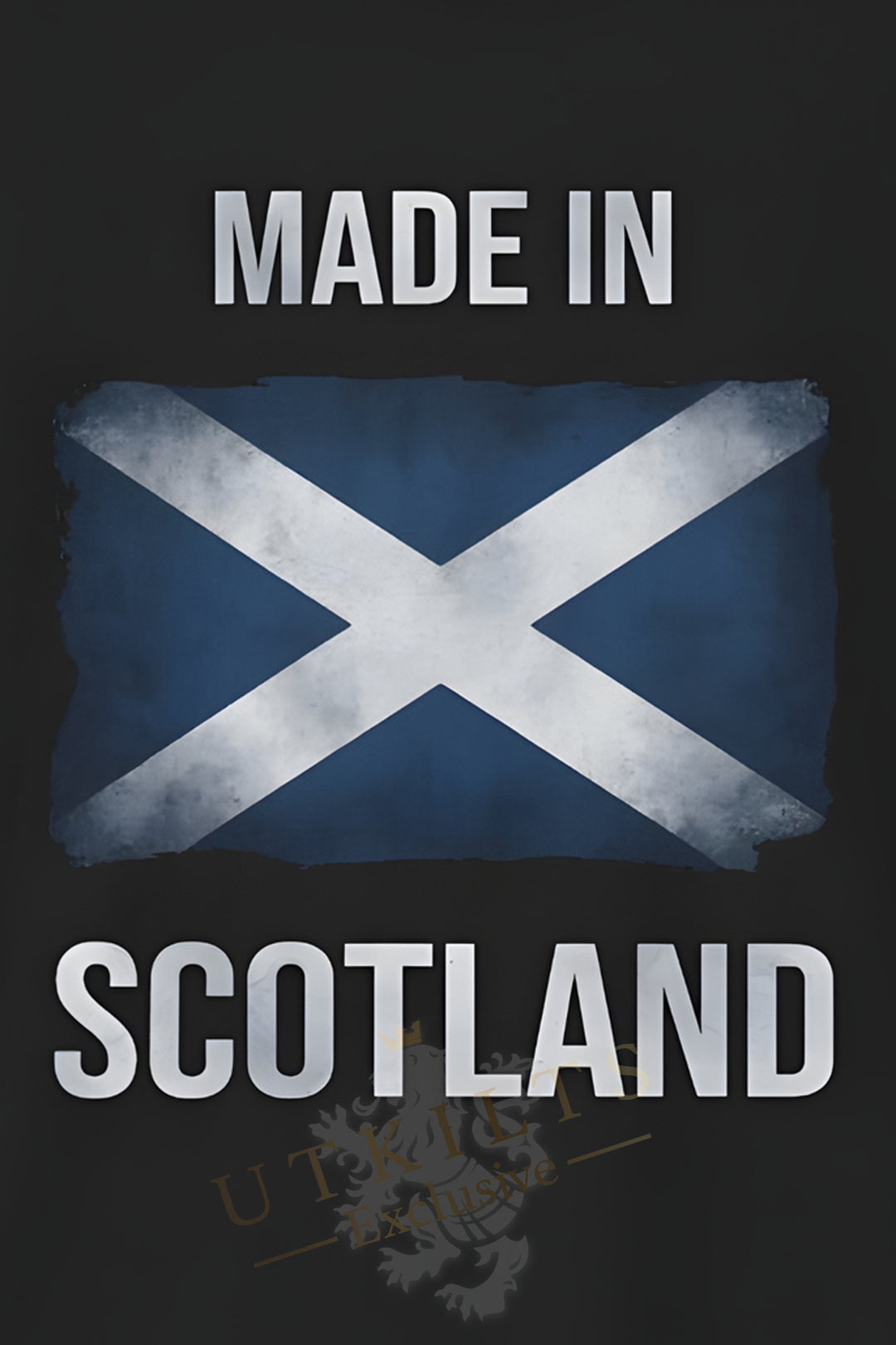 T-Shirt – Made in Scotland Saltire, Dark
