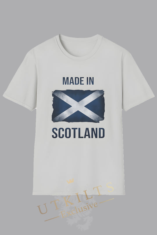 T-Shirt – Made in Scotland Saltire, Light