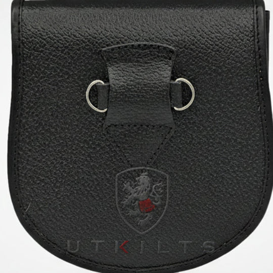 Kilt Sporran – Semi-Dress, Thistle V-Chain Black