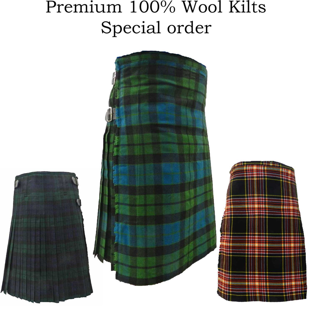 Special order Premium Wool Tartan Traditional Kilts