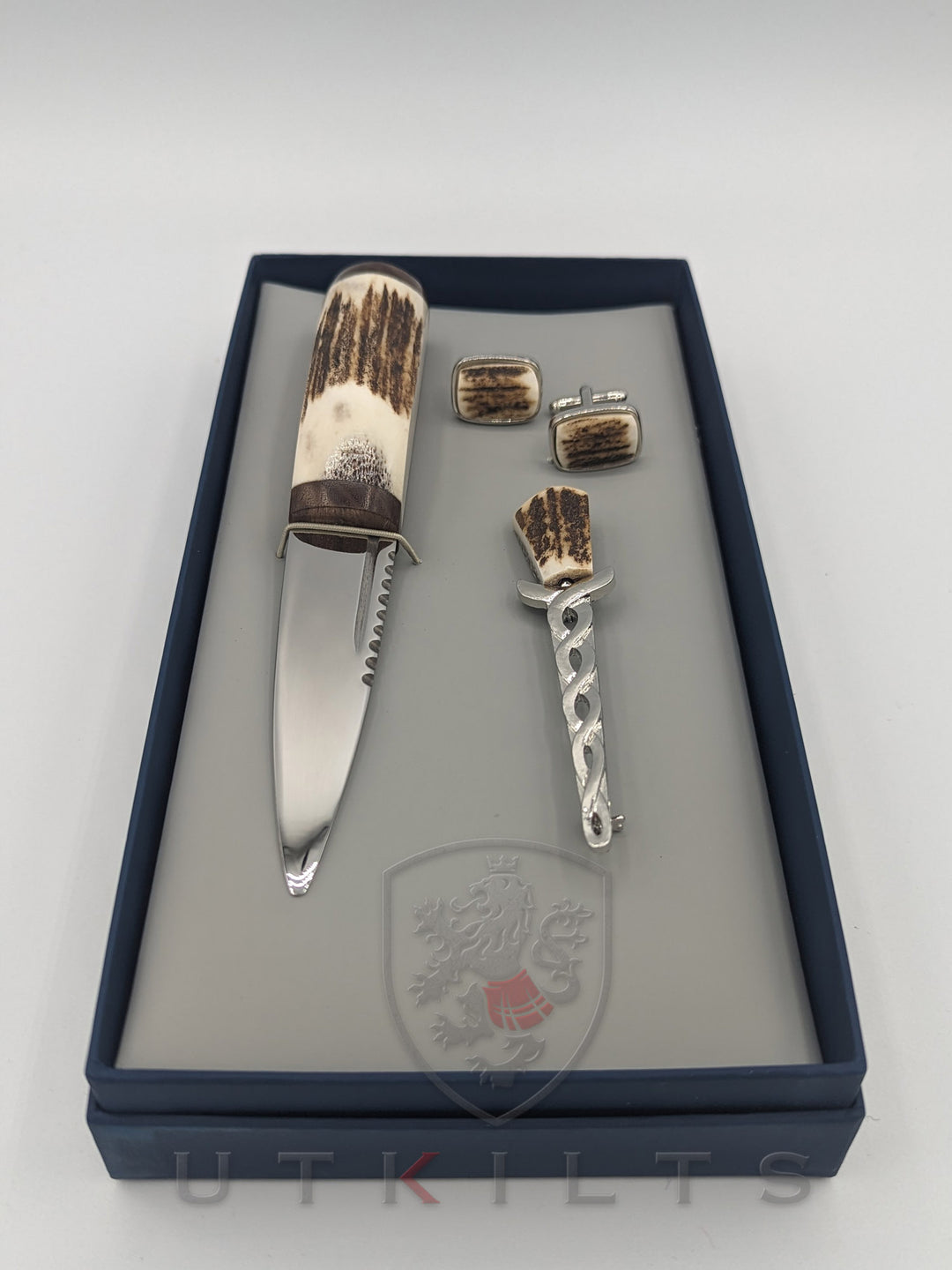 CLEARANCE! Staghorn 3 Piece Gift Set With Thistle Top