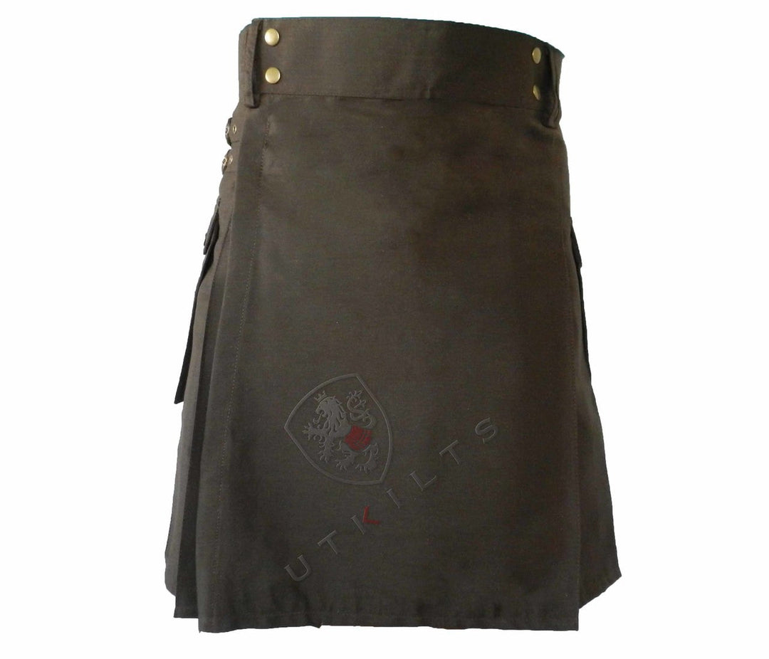 Standard Dark Brown Utility Kilt front