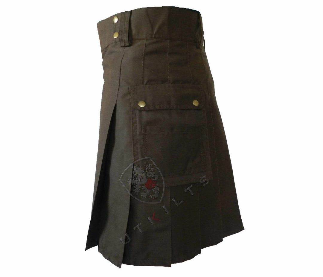 Standard Dark Brown Utility Kilt side 1