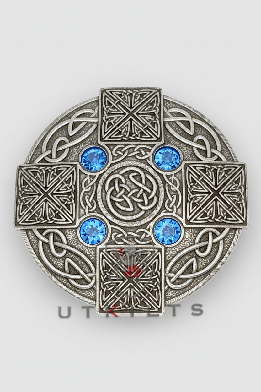 Plaid & Sash Brooch – InverLoch, Stone Celtic