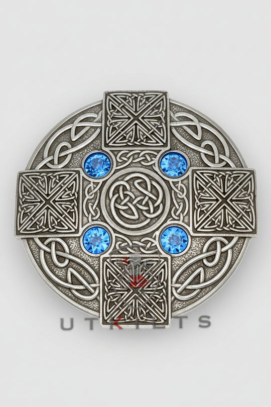 Plaid & Sash Brooch – InverLoch, Stone Celtic