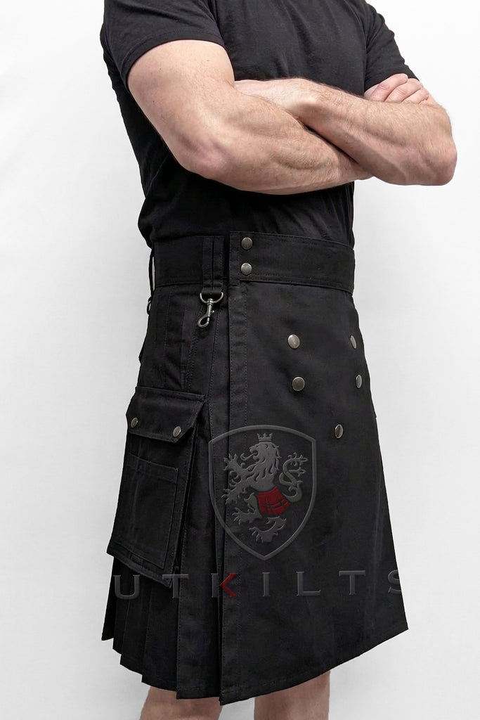 Wild Horizon Utility Kilt – Black | Adventure-Ready Kilt – UT Kilts