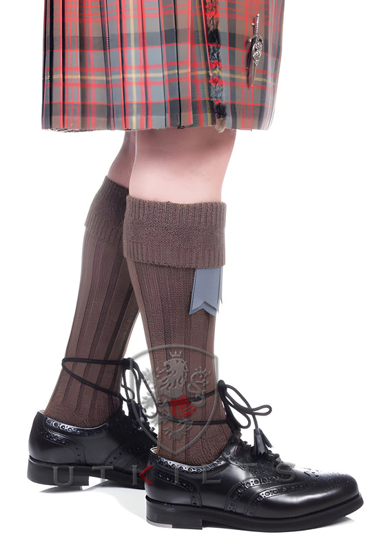 Kilt Hose – Inverloch, Weathered Brown