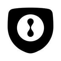 Icon of a black and white shield featuring a prominent lock, symbolizing security and protection.

