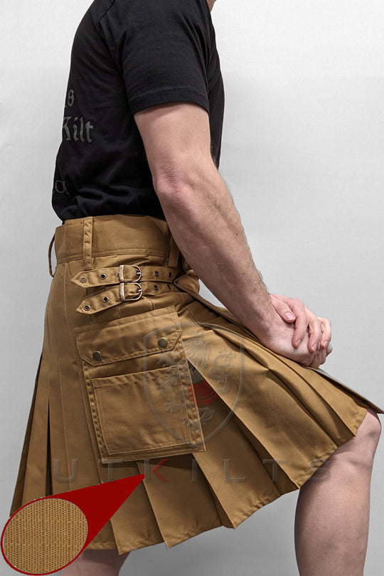 Standard Dark Khaki Utility Kilt Ripstop