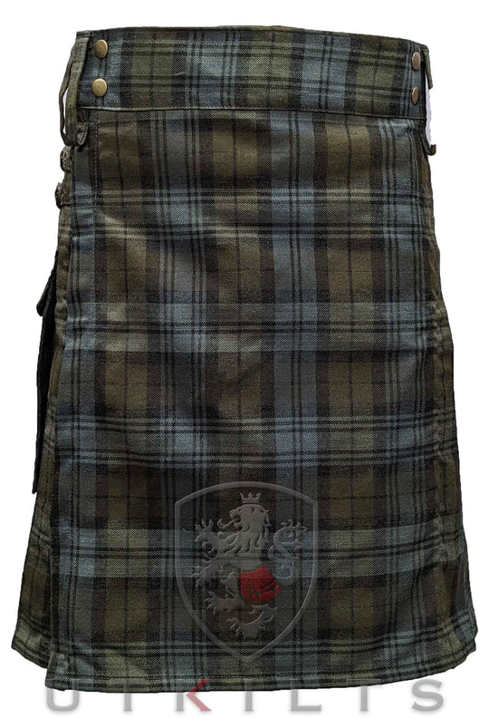 CLEARANCE! Standard Black Watch Weathered Utility Kilt - 27x18 custom