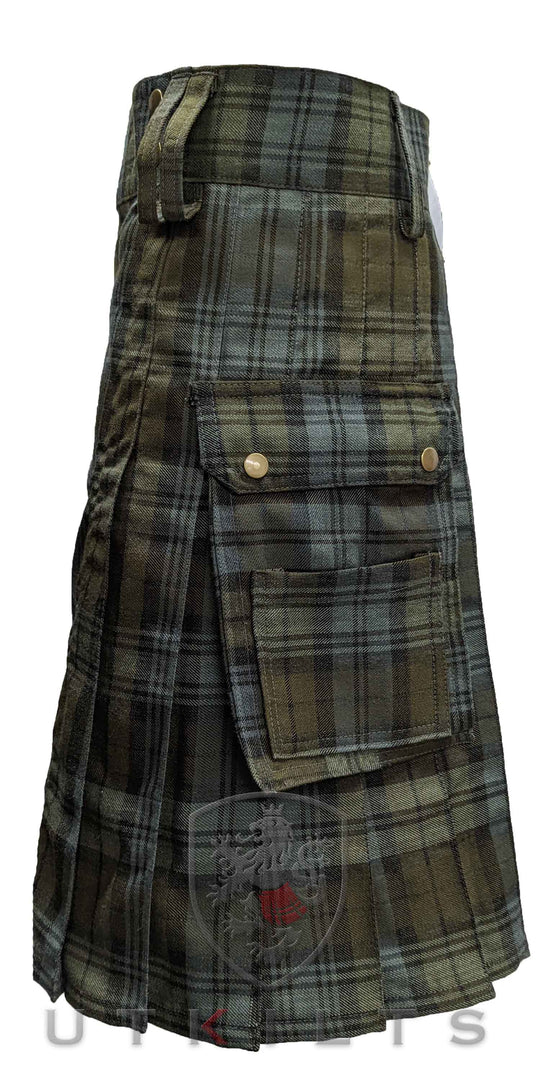 CLEARANCE! Standard Black Watch Weathered Utility Kilt - 27x18 custom