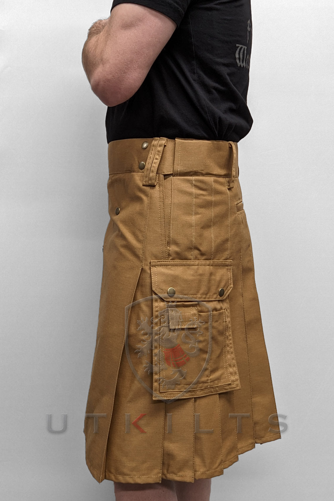 Ultimate Utility Kilt Dark Khaki with Comfort Waist – UT Kilts