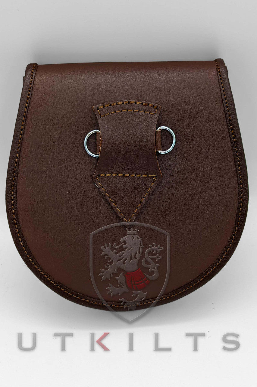 Military Style Brown Leather Sporran
