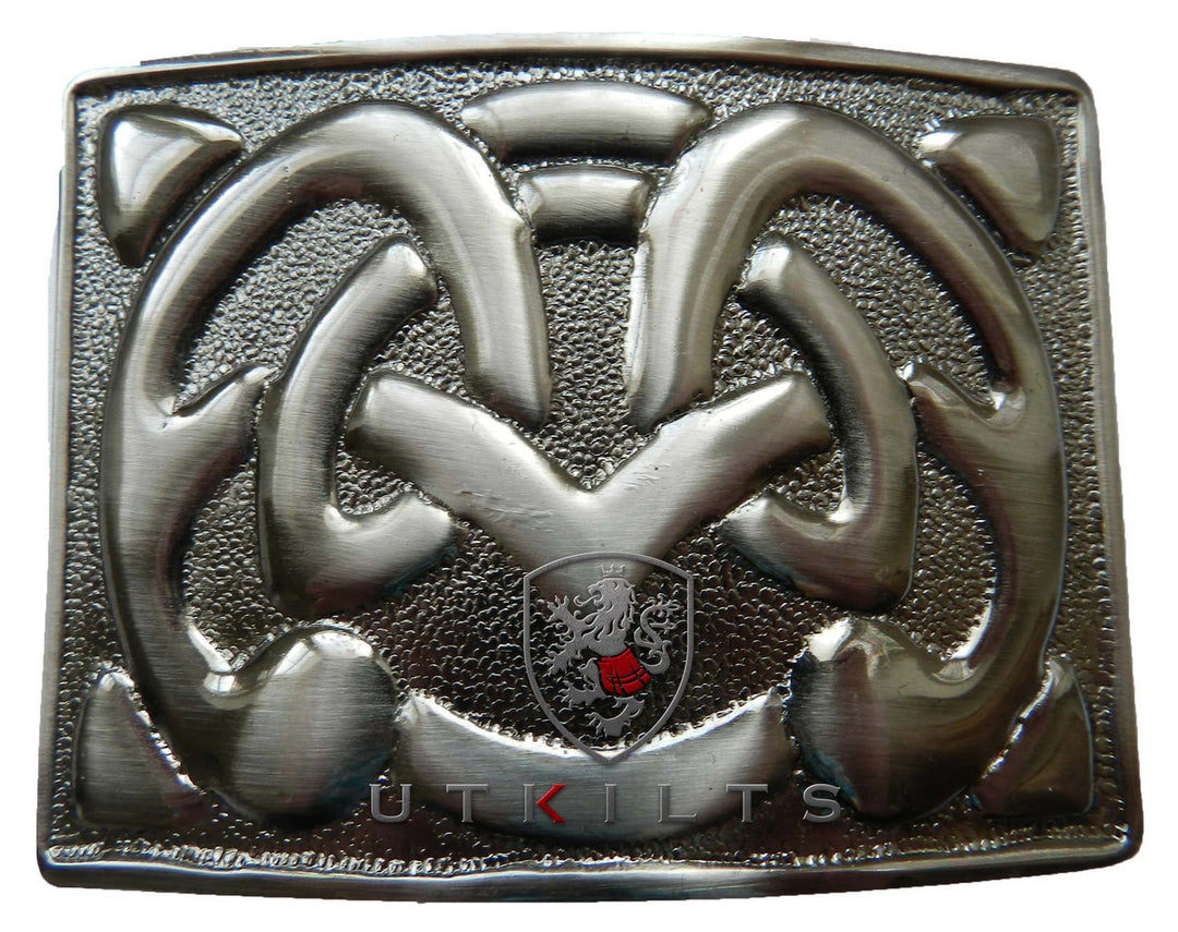 Unique celtic knot belt buckle.  Fits any standard 2.25" kilt belt.