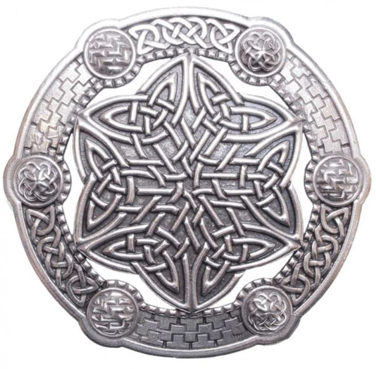 Premium Celtic Key Pewter Brooch