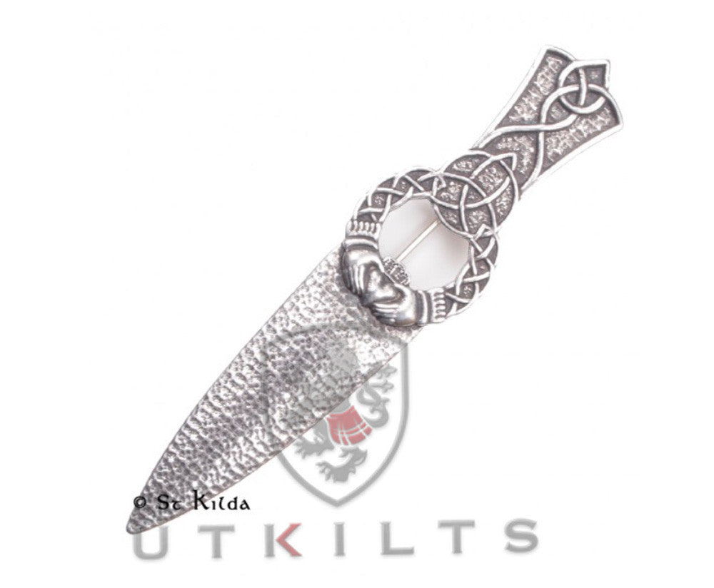 Premium Claddagh Knot Irish Kilt Pin
