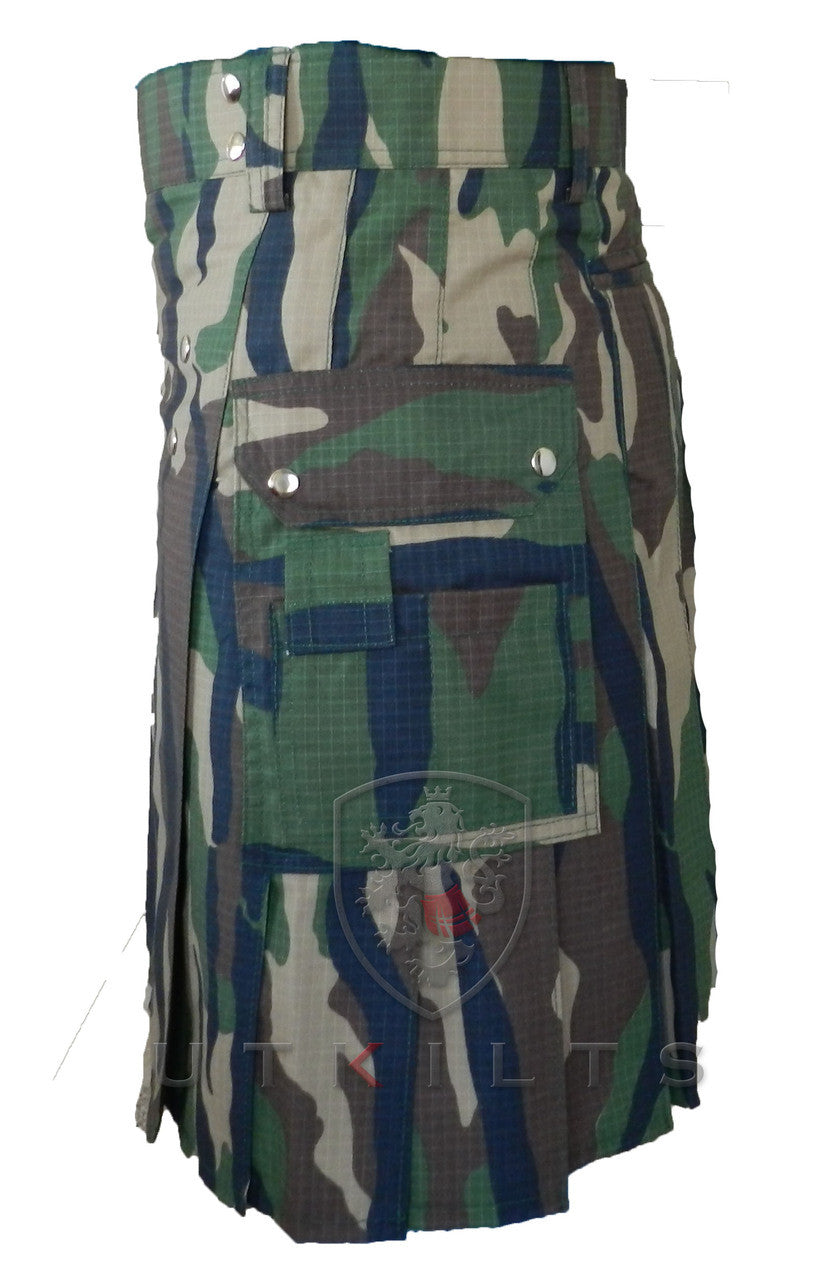 Utility Kilt - Deluxe Camo side view #2