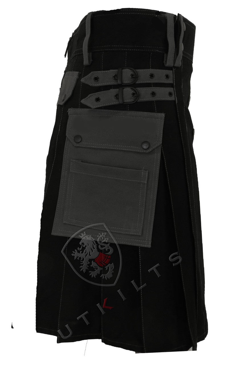 Deluxe Night Fury Kilt Side view with buckles