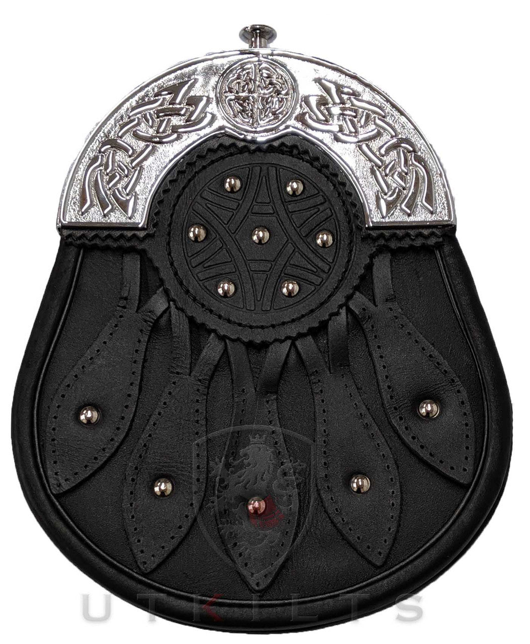 Formal Black Leather with Silver Cantle Sporran