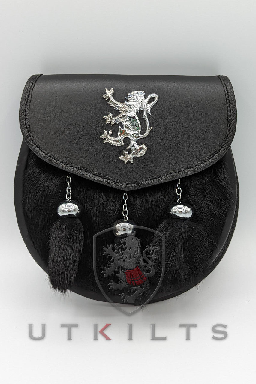 Rampant Lion Semi Formal Black Sporran