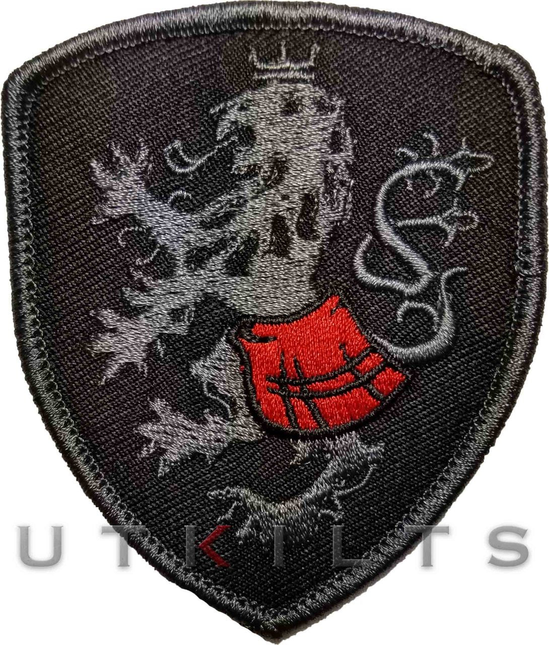 Logo Patch Black with Red Kilt