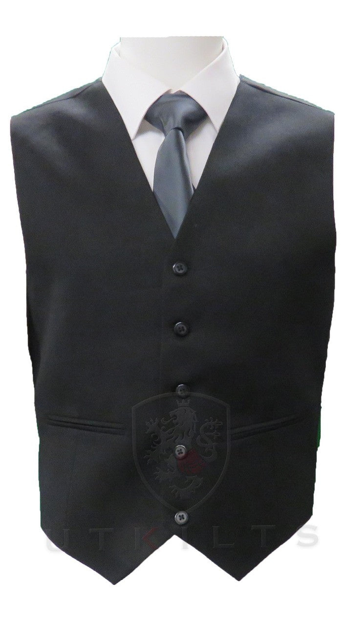 Modern Kilt Jacket and Vest Black