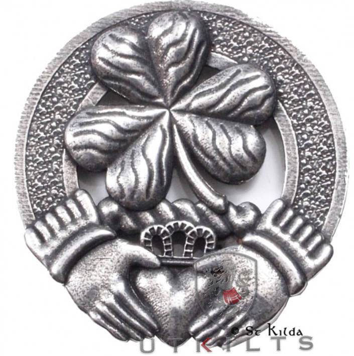 Premium Irish Shamrock Crest Cap Badge