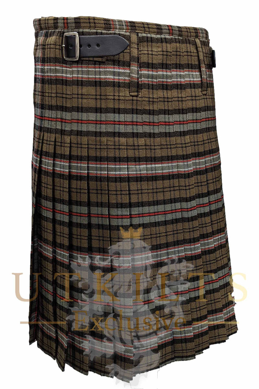 Standard Scottish National Weathered Wool Tartan Kilt