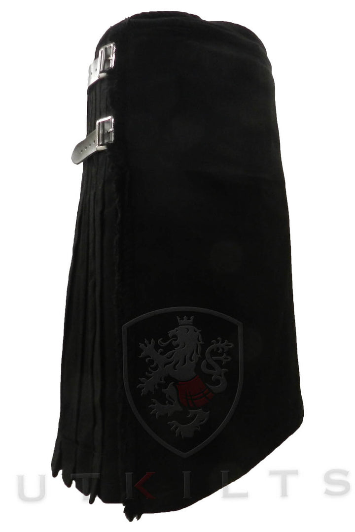 Solid Black 16 oz. Kilt Traditional Scottish Kilt UTKilts