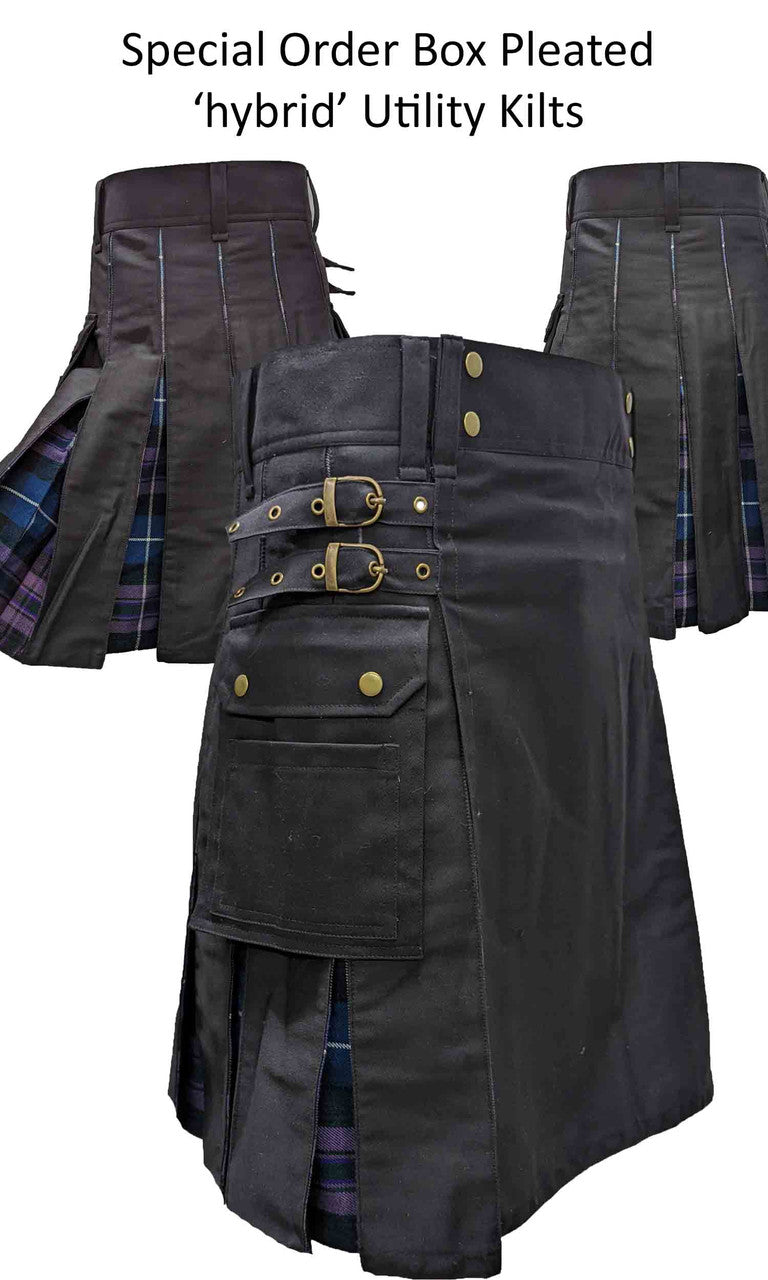 Special Order Box Pleat Two Tone Kilts (hybrid) - All Styles